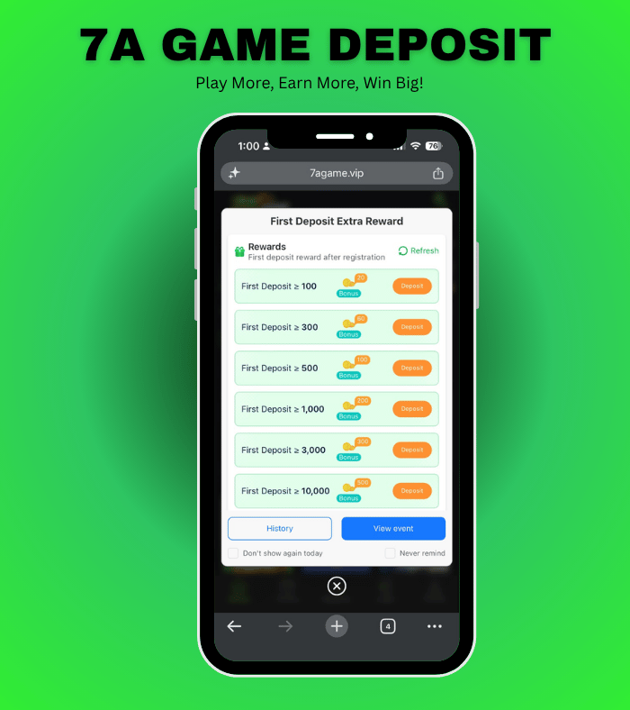 7a game deposit